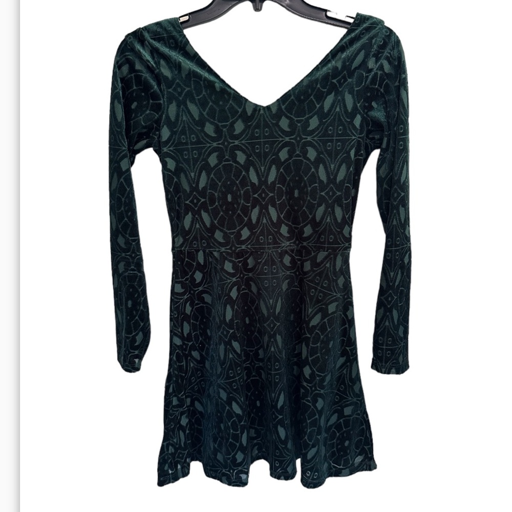 One Clothing Velvety Green Dress